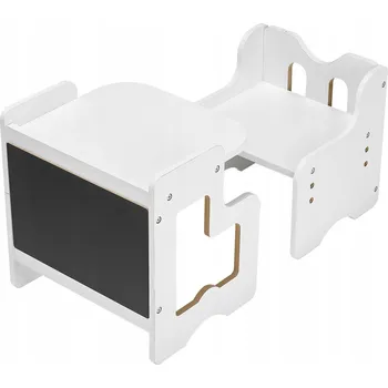 Jídelní židlička Jídelní židlička pro děti se 3 nastavitelnými výškami a bílým stolečkem