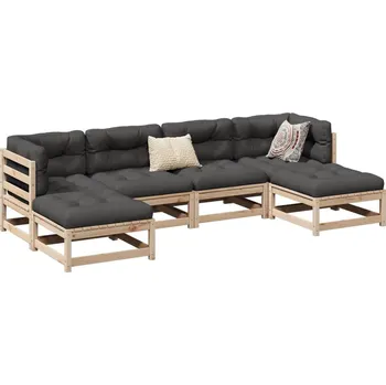 Zahradní lavice zahrada-XL 6dílná zahradní sedací souprava s poduškami masivní borovice 3299567