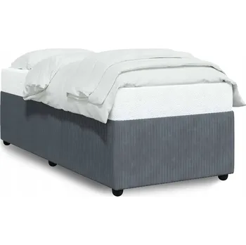 Postel Rám postele sametový, tmavě šedý, 200 x 100 x 46 cm