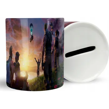 Obraz KERAMICKÉ POKLADNIČKA FORTNITE HRA NÁPAD NA DÁREK MNOHO VZORŮ