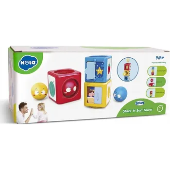 Hračka pro nejmenší Věž Kostka Třídič Montessori senzorická hračka Vzdělávací Matematická