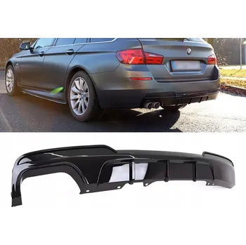autokoberec BMW F10 F11 2011-2017 M SPORT M PAKET DIFUZÉR ZADNÍHO NÁRAZNÍKU ČERNÝ LESKLÝ