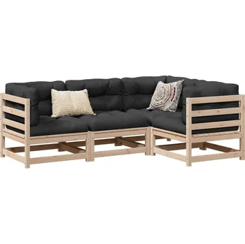 Zahradní lavice zahrada-XL 4dílná zahradní sedací souprava s poduškami masivní borovice 3299412