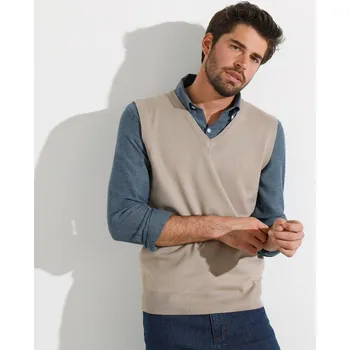 Pánská vesta Vesta, akryl hnědošedá 87/96