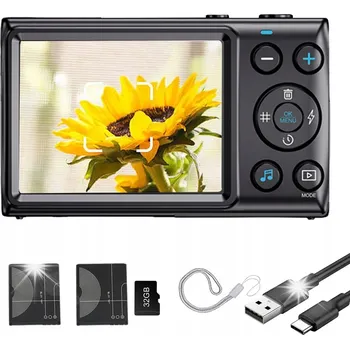 Digitální kompakt DIGITÁLNÍ FOTOAPARÁT 4K, 18X ZOOM, 32GB PAMĚŤ, KOMPAKTNÍ DESIGN