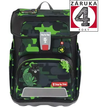 Školní aktovka Step by Step CLOUD, Black Cat Chiko - 5 dílný set, AGR certifikát