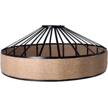 Stropní lampa z konopného lana na řetězu - průměr 40 cm