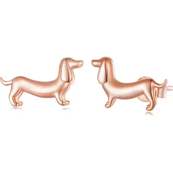 Náušnice Prosperk Náušnice jezevčíci rose gold