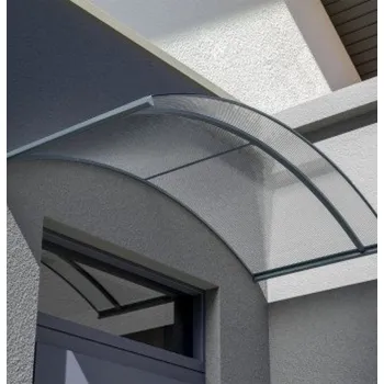 Stříška nad vchodové dveře Covernit Rodeo 8250912 antracit/čirá 150 x 70 cm