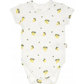 Dívčí bavlna body Nicol s krátkým rukávem, citronová barva, vel. 68