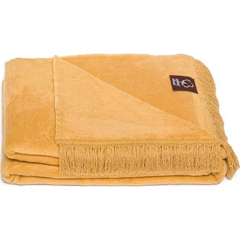 Prostěradlo Deka COTTON CLOUD bavlna 150 cm x 200 cm žlutá