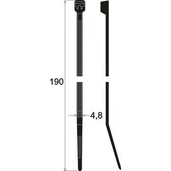 Stahovací páska Stahovací pásky 190 x 4,8 mm