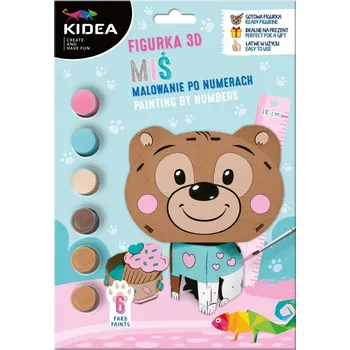 Výtvarná sada Výtvarná sada figurka medvídek figurky k malování barevnými barvami Derform 1 ks