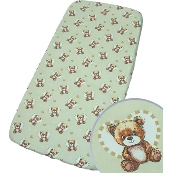 Prostěradlo PROSTĚRADLO 180x90 cm S GUMOU DO POSTÝLKY BAVLNA Kerstin