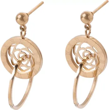 Náušnice Visací náušnice Xuping s kruhy ve zlaté barvě