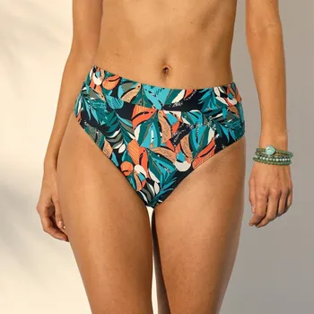 Kalhotky Plavkové kalhotky Baracoa s vysokým pasem a efektem plochého břicha černá/korálová 46