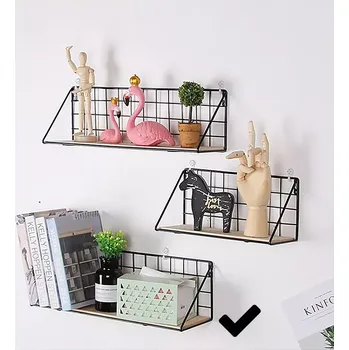 police Nástěnná police 45 × 13,5 cm – černá