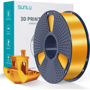 Filament Filament Silk PLA+ Sunlu 1,75 mm 1 kg zlatý