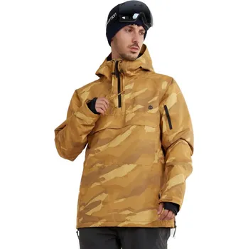 Pánská lyžařská bunda FUNDANGO-Burnaby Anorak-246-okker melange Hnědá XXL