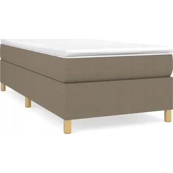 Postel Rám postele taupe 203 x 80 x 35 cm z tkaniny a překližky