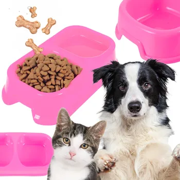 Miska pro psa MISKA PRO PSA KOČKU PLASTOVÁ DVOJITÁ 2 x 0,25 L