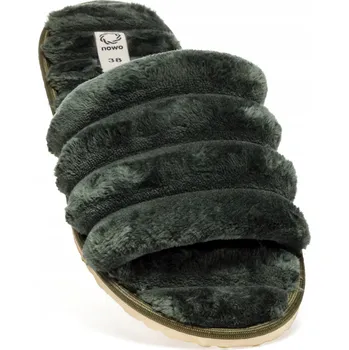 Dámské pantofle Teplé měkké pantofle Dámské pantofle Kožíšek ekologická kožešina sandále 39