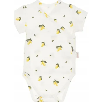 Kojenecký body Dívčí body s krátkým rukávem a citronem Nicol, vel. 56