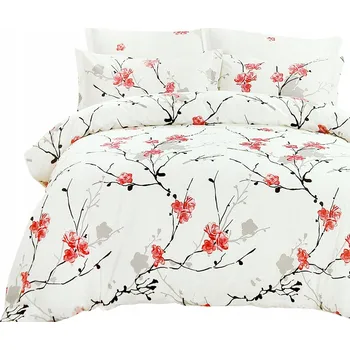 Povlečení Sada povlečení 160x200 cm bavlněný satén 3dílná vícebarevná