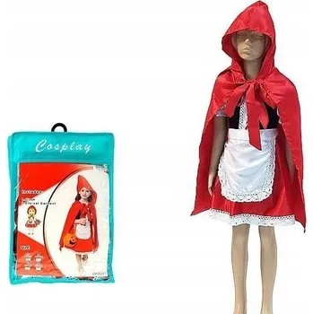 Karnevalový kostým Červený kostým s kapucí vel. 120-130