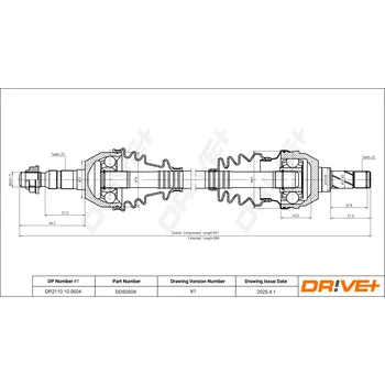 Poloosa kola Hnací hřídel - poloosa Dr!ve+ DP2110.10.0504