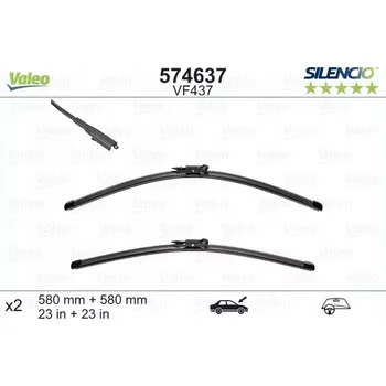 Stěrač Lišta stěrače Valeo 574637 přední 580 mm