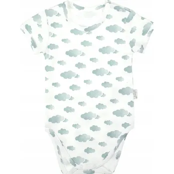 Kojenecký body Chlapecké bavlněné body s krátkým rukávem Bílé, Nicol, vel. 92