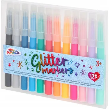 Grafix Brokátové Fixy 12 Ks, fixy, popisovače, fixy duhové barvy