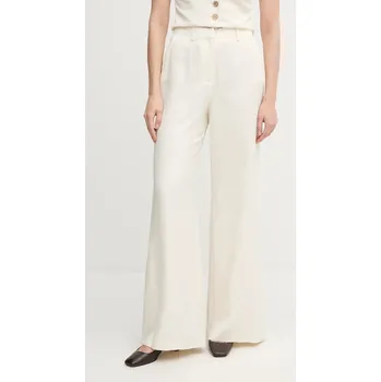 Dámské kalhoty Kalhoty s příměsí lnu Gaudi 511FD25006 béžová 01X, vel. 34