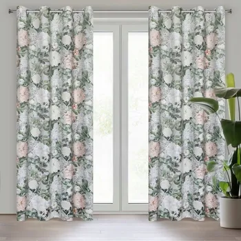 Obraz Závěs polozatemňovací s tunýlkem, žabky 140 cm x 250 cm