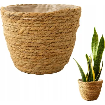 Květináč Obal Na Květináč 15 x 20 cm ratan béžový