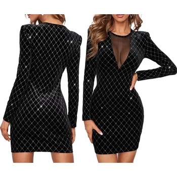 Dámské šaty Elegantní lesklé, zdobené večerní šaty