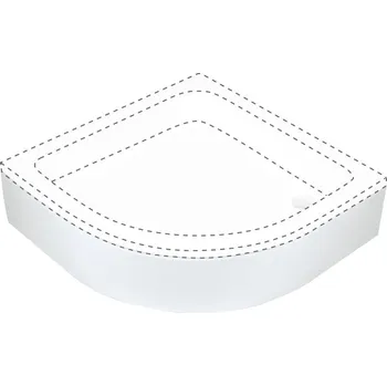 DEANTE - plus II bílá - Kryt na sprchovou vaničku, půlkulatý, 80 cm KTU_032O