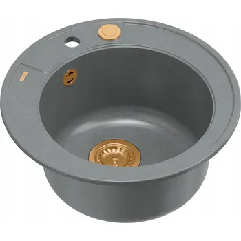 Granitový dřez Jednodřez Quadron Morgan 210, granitový, šedý