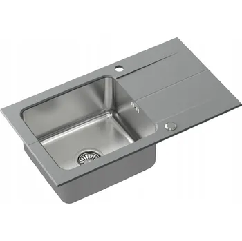 Granitový dřez Jednokomorový granitový dřez Quadron Edward 111, šedý