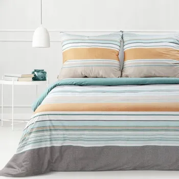 Povlečení Povlečení 220x200 Sada 3 dílů Bavlněné SARA Oboustranné povlaky na polštáře 70x80