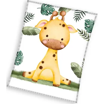 deka Dětská mikroplyšová deka 110 x 140 cm - Malá žirafa