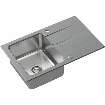 Granitový dřez Jednokomorový granitový dřez Quadron Michael 111, šedý