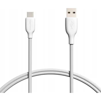 Datový kabel Kabel AmazonBasic USB - USB-C 0,9 m bílý