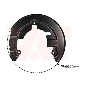 Brzdový kotouč Ochranný plech proti rozstřikování, brzdový kotouč VAN WEZEL 1968371