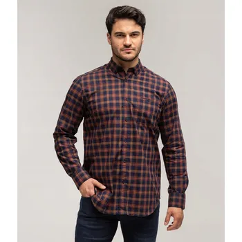 Pánská košile Pánská košile Lee Cooper tmavě modrá bavlněná volného střihu 3XL