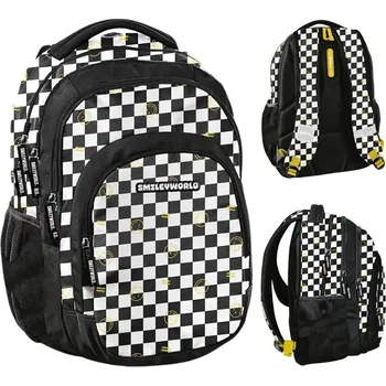 Školní batoh Školní batoh vícekomorový BeUniq bílý, černý, odstíny žluté a zlaté, vícebarevný, 26 l