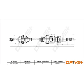 Poloosa kola Hnací hřídel - poloosa Dr!ve+ DP2110.10.0762