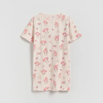 Dětská móda Reserved - Bavlněná noční košilka My Melody - pudrově růžová - 106IF-39X - 106IF-39X-U14