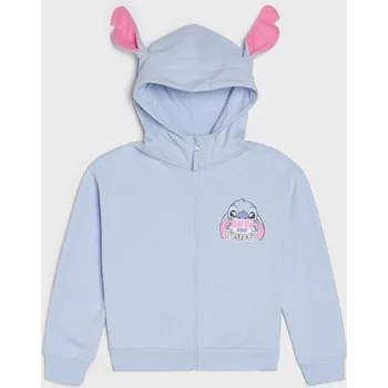 Dívčí mikina Sinsay - Mikina na zip s kapucí Lilo & Stitch - světle modrá - 360DN-50X - 360DN-50X-98